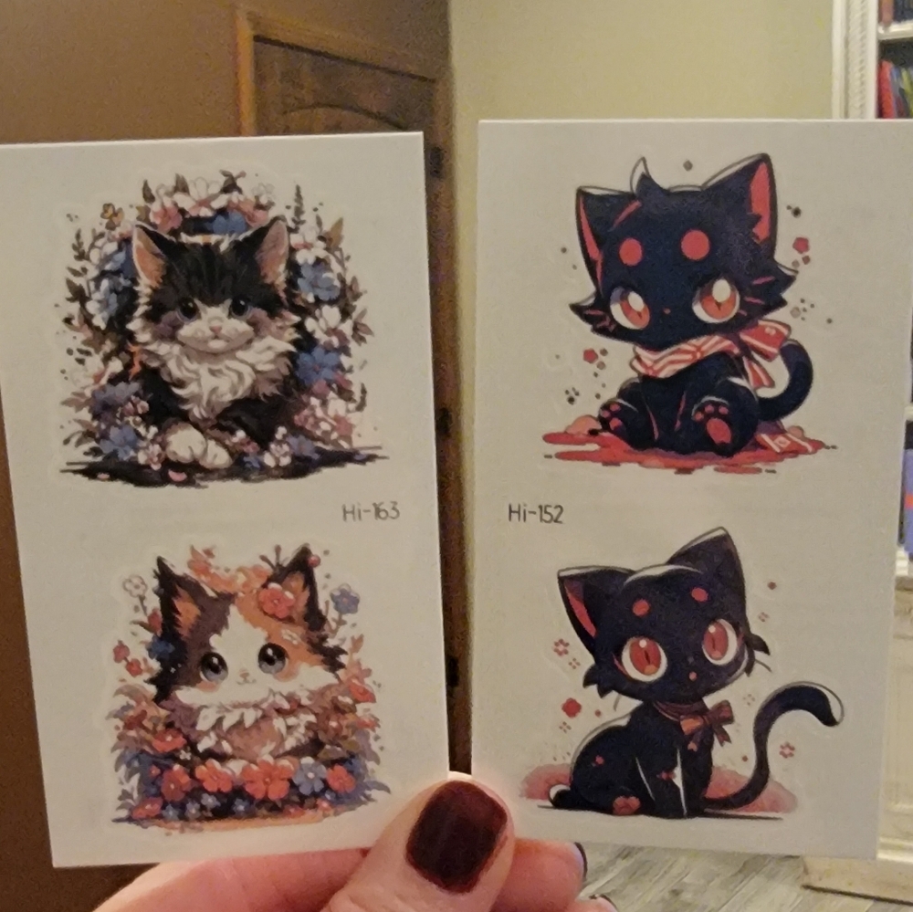 New Anime Chibi Temporary Tattoos